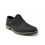 Черни анатомични официални мъжки обувки, здрава еко-кожа - елегантни обувки за пролетта и лятото N 100020255