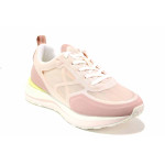 Розови анатомични спортни дамски обувки, еко-кожа и текстилна материя - спортни обувки за лятото N 100020298