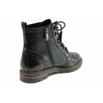Черни анатомични дамски боти, здрава еко-кожа - всекидневни обувки за есента и зимата N 100020311