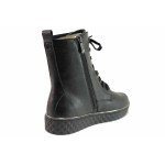 Черни анатомични дамски боти, здрава еко-кожа - всекидневни обувки за есента и зимата N 100020373