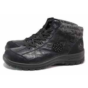 Черни анатомични дамски боти, естествена кожа и еко-кожа - всекидневни обувки за есента и зимата N 100020399