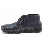 Сини дамски боти, здрава еко-кожа - всекидневни обувки за есента и зимата N 100020400