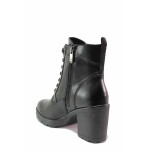 Черна анатомични дамски боти, здрава еко-кожа - ежедневни обувки за есента и зимата N 100020653