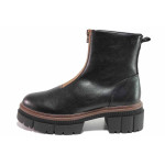 Черна анатомични дамски боти, здрава еко-кожа - всекидневни обувки за есента и зимата N 100020670