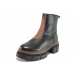 Черна анатомични дамски боти, здрава еко-кожа - всекидневни обувки за есента и зимата N 100020670