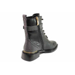 Черна анатомични дамски боти, здрава еко-кожа - всекидневни обувки за есента и зимата N 100020762