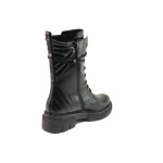 Черна анатомични дамски боти, здрава еко-кожа - всекидневни обувки за есента и зимата N 100020833