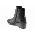 Черна анатомични дамски боти, естествена кожа - всекидневни обувки за есента и зимата N 100021066