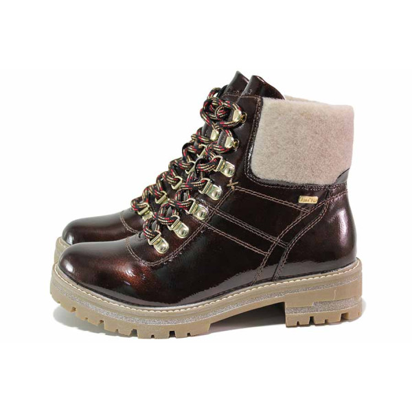 Сиви дамски боти, здрава еко-кожа - всекидневни обувки за есента и зимата N 100021087