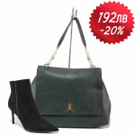 Черен комплект обувки и чанта,  - елегантен стил за есента и зимата N 100021129
