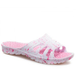 Розови дамски чехли, pvc материя - ежедневни обувки за лятото N 100021972