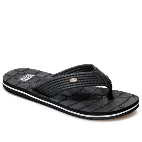 Черни мъжки чехли, pvc материя и текстилна материя - ежедневни обувки за лятото N 100021903