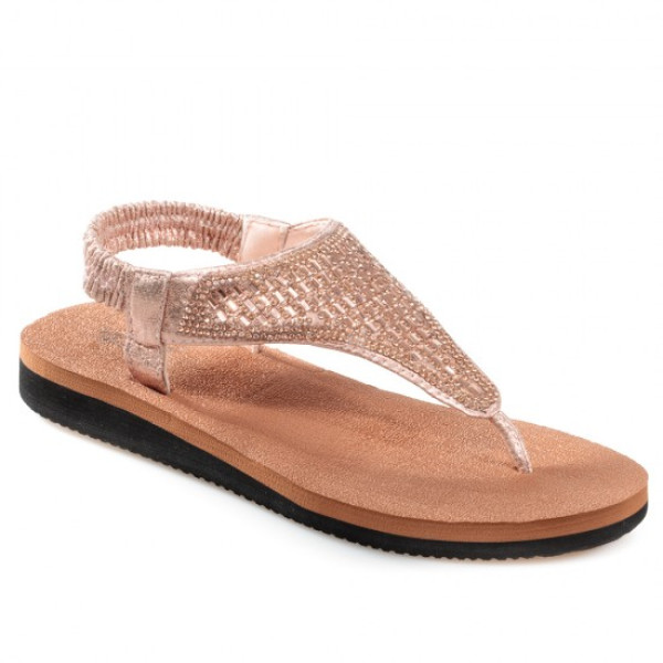 Кафяви дамски сандали, pvc материя - ежедневни обувки за лятото N 100021986