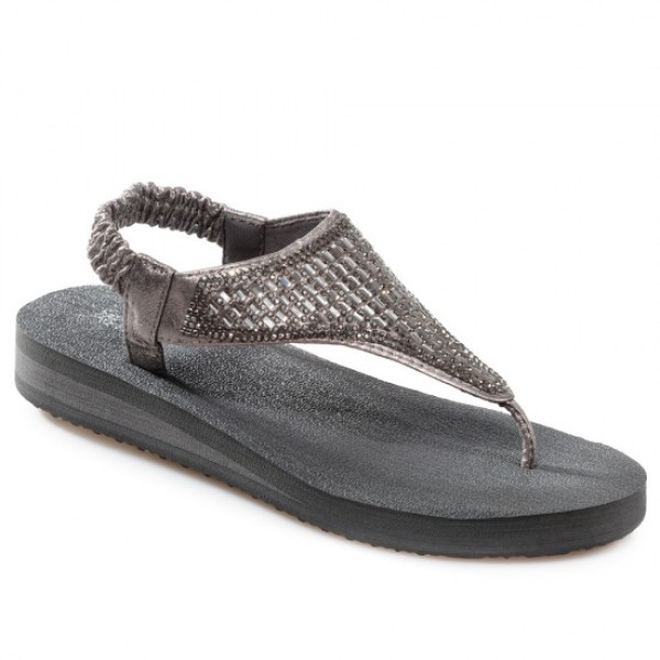 Сиви дамски сандали, pvc материя - ежедневни обувки за лятото N 100021987