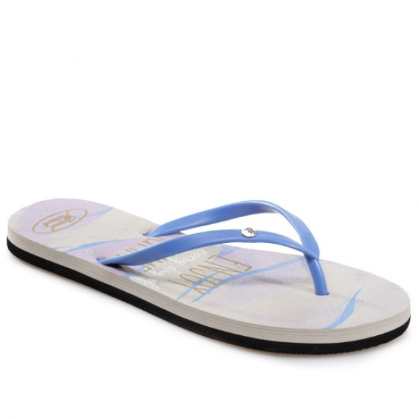 Сини дамски чехли, pvc материя - ежедневни обувки за лятото N 100021990