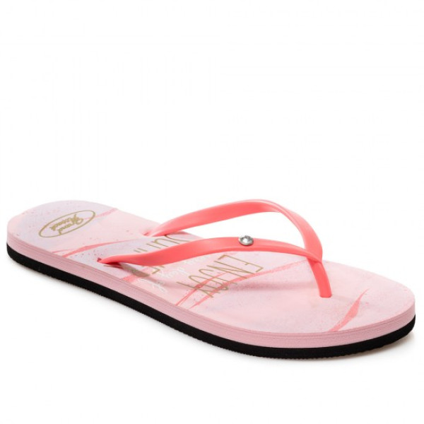 Розови дамски чехли, pvc материя - ежедневни обувки за лятото N 100021991