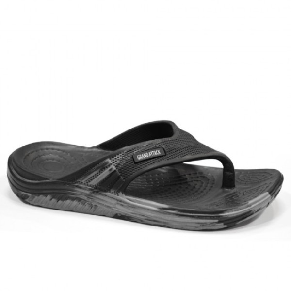 Черни дамски чехли, pvc материя - ежедневни обувки за лятото N 100021993