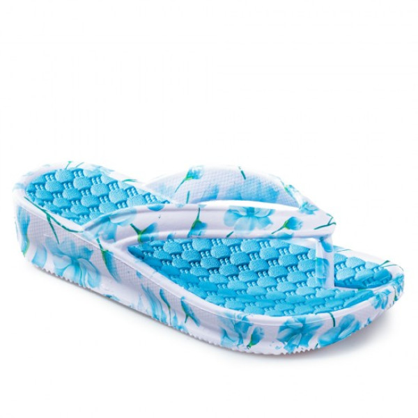 Сини дамски чехли, pvc материя - ежедневни обувки за лятото N 100022002