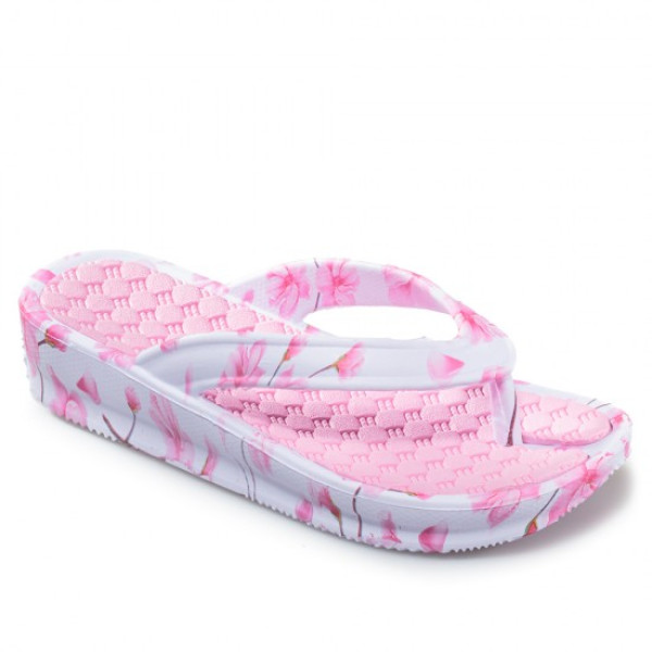 Розови дамски чехли, pvc материя - ежедневни обувки за лятото N 100022003