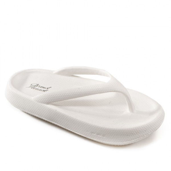 Бели дамски чехли, pvc материя - ежедневни обувки за лятото N 100022012