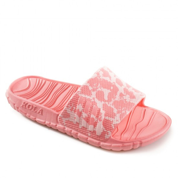 Розови дамски чехли, pvc материя - ежедневни обувки за лятото N 100022014