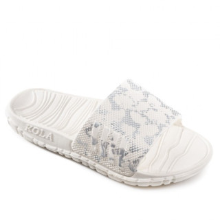Бели дамски чехли, pvc материя - ежедневни обувки за лятото N 100022015