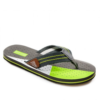 Сиви мъжки чехли, pvc материя и текстилна материя - ежедневни обувки за лятото N 100021940