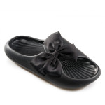 Черни дамски чехли, pvc материя - ежедневни обувки за лятото N 100022030