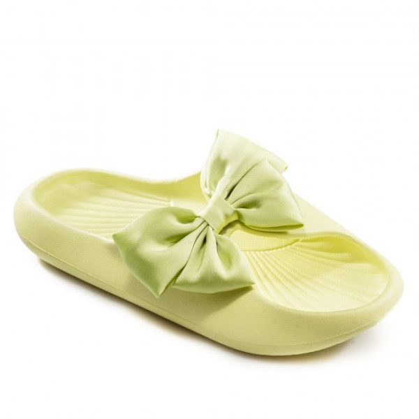 Зелени дамски чехли, pvc материя - ежедневни обувки за лятото N 100022032