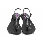 Черни дамски сандали, pvc материя - ежедневни обувки за лятото N 100021714