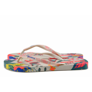 Бежови анатомични джапанки, pvc материя - всекидневни обувки за лятото N 100021715