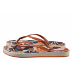 Оранжеви джапанки, pvc материя - всекидневни обувки за лятото N 100021717