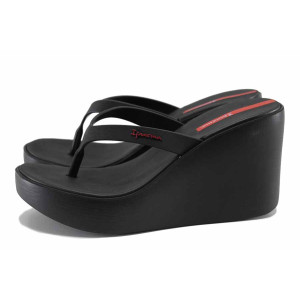 Черни джапанки, pvc материя - всекидневни обувки за лятото N 100021721