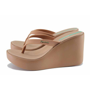 Кафяви анатомични джапанки, pvc материя - ежедневни обувки за лятото N 100021720