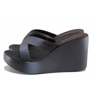 Черни джапанки, pvc материя - всекидневни обувки за лятото N 100021723