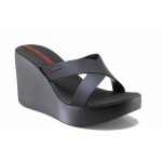 Черни джапанки, pvc материя - всекидневни обувки за лятото N 100021723