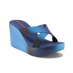 Сини джапанки, pvc материя - ежедневни обувки за лятото N 100021724