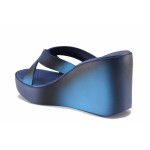 Сини джапанки, pvc материя - ежедневни обувки за лятото N 100021724