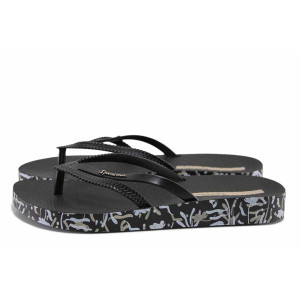 Черни анатомични джапанки, pvc материя - всекидневни обувки за лятото N 100021729