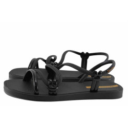 Черни анатомични дамски сандали, pvc материя - всекидневни обувки за лятото N 100021755