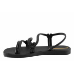 Черни дамски сандали, pvc материя - всекидневни обувки за лятото N 100021755