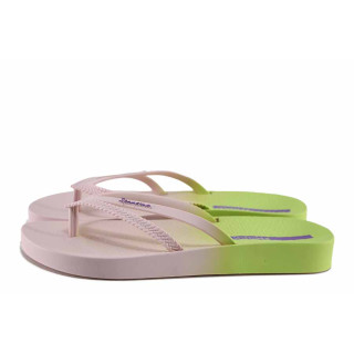 Розови джапанки, pvc материя - всекидневни обувки за лятото N 100021731