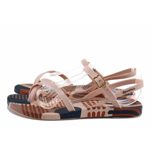 Бежови анатомични дамски сандали, pvc материя - ежедневни обувки за лятото N 100021760