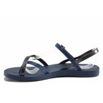 Сини дамски сандали, pvc материя - всекидневни обувки за лятото N 100021761