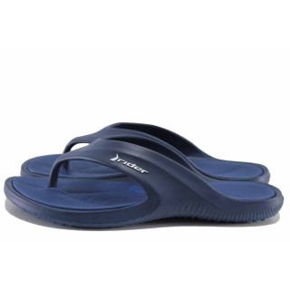 Сини джапанки, pvc материя - ежедневни обувки за пролетта и лятото N 100021734