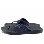 Сини джапанки, pvc материя - ежедневни обувки за пролетта и лятото N 100021740