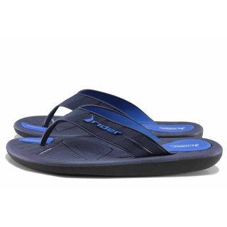 Сини джапанки, pvc материя - ежедневни обувки за пролетта и лятото N 100021741