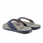 Сини джапанки, pvc материя - ежедневни обувки за пролетта и лятото N 100021744