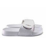 Бели джапанки, pvc материя - ежедневни обувки за лятото N 100022083