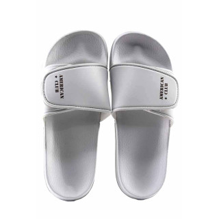 Бели джапанки, pvc материя - ежедневни обувки за лятото N 100022083